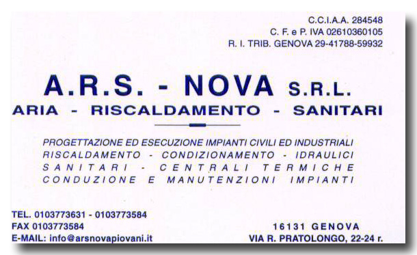 A.r.s. Nova:Impianti di Riscaldamento a Genova