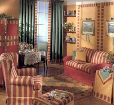 Tappezzerie e di stoffa e rivestimento di sedie,poltrone e divani in stoffa